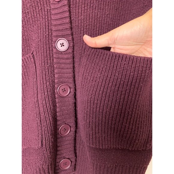Athleta West End Oversized Cardigan in Antique Burgundy - Picture 6 of 9
